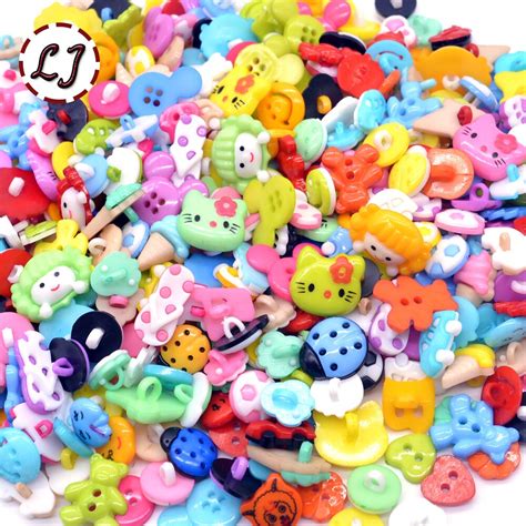 Wholesale 50100200300pcs Random Mixed Plastic Button For Kids Sewing