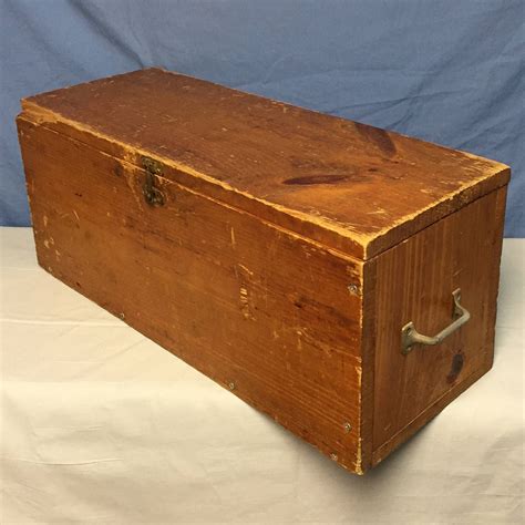 Wooden Box With Handles Storage Trunk