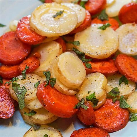 You'll need a rimmed baking sheet, carrots, oil, and seasonings. Oven Baked Carrots with Mint - Bowl Me Over
