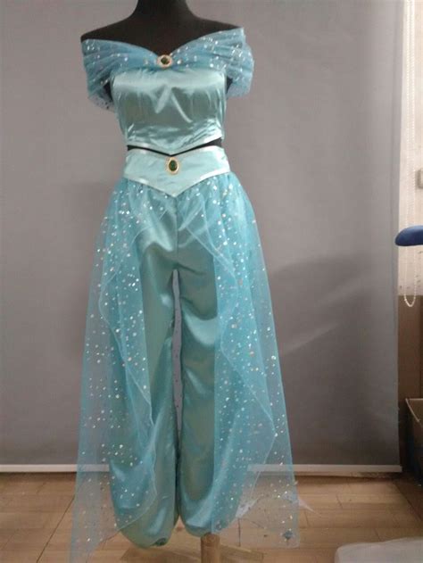 Free Shipping New Custom Made Holloween Adult Princess Jasmine Dress
