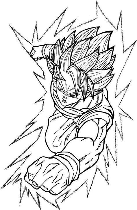 Dibujos Para Colorear De Goku Fase Blue Para Colorear