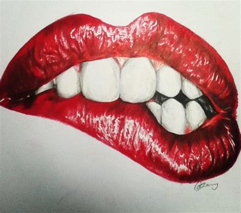 Lip Drawing Using Prismcolor Pencils Art Drawing Lip Drawing Mouth