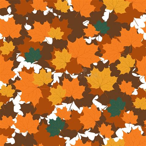Beautiful Autumn Pattern With Yellow And Green Leaves Great Background