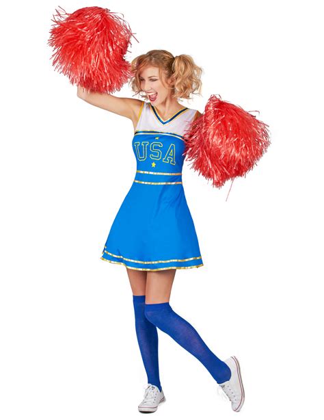 Costume Cheerleader Usa Donna Costumi Adultie Vestiti Di Carnevale