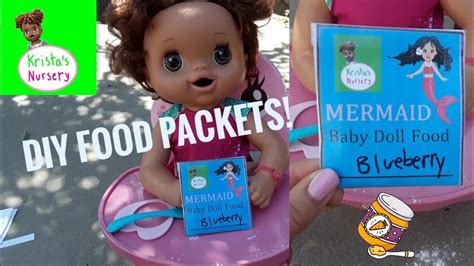 DIY MERMAID Baby Alive Food Packets NEW Baby Alive Food Recipe