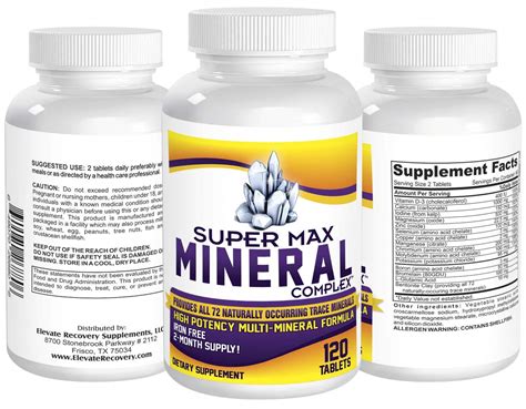 2 Month Multi Mineral Supplement Iron Free With 72 Trace Minerals
