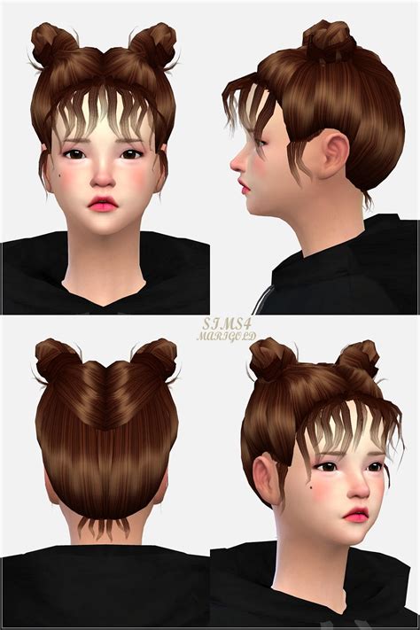 My Sims 4 Blog High Bun Hair For Females By Marigold