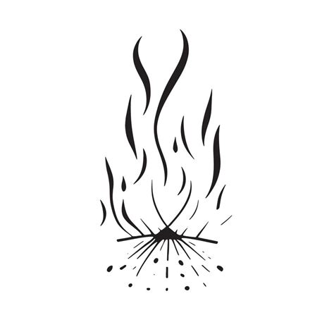 Simple Hand Drawn Bonfire Outline In Flat Design 20271237 Vector Art At