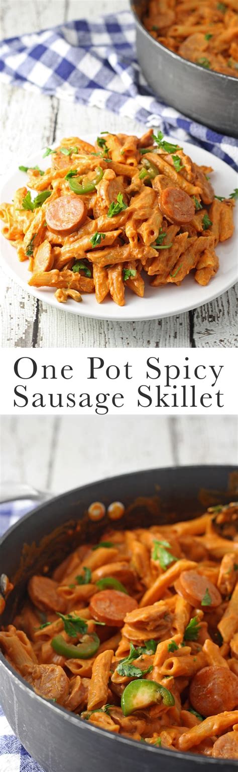 Maybe you would like to learn more about one of these? One Pot Spicy Sausage Pasta Skillet - The Thirsty Feast
