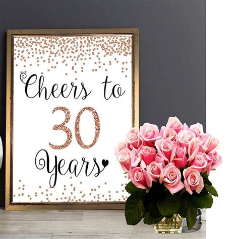 30th Birthday Signs Bundle Cheers To 30 Years Hello 30 Etsy