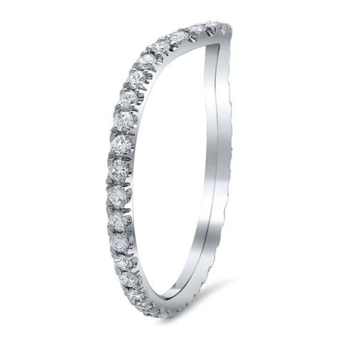 Curved Pave Diamond Eternity Band 055 Cttw