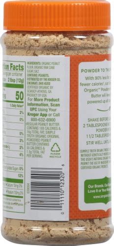 Simple Truth Organic Powdered Peanut Butter 65 Oz Fred Meyer
