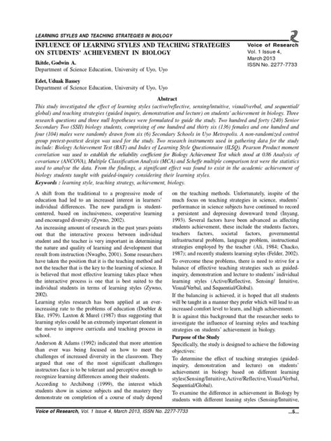 Gaya Belajar | Learning Styles | Analysis Of Covariance