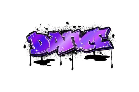 Premium Vector Dance Graffiti Lettering Typography Art Illustration