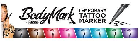 Bic Bodymark Temporary Tattoo Markers And Stencils New School Kit
