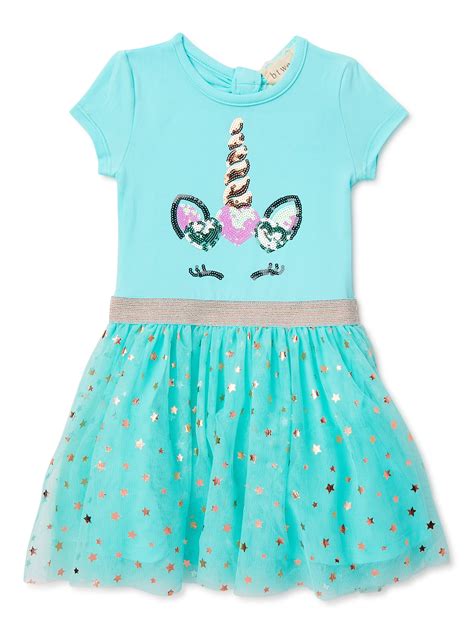 Btween Toddler Girls Unicorn Short Sleeve Tulle Tutu Dress Sizes 2t 4t