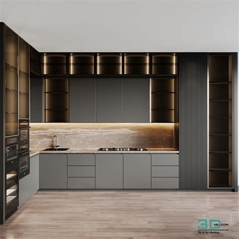 Modern Kitchen Cabinets 3d Model Free Download 3dmili 2024 Download