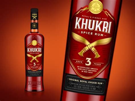 khukri rum rum drinks packaging design creative packaging design