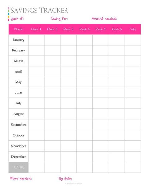 Monthly Printable Template Monthly Tracker Monthly Tracker Monthly