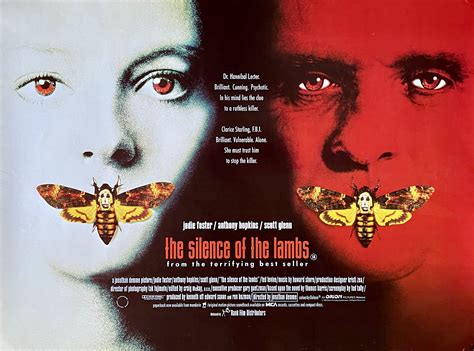 Original Silence Of The Lambs Movie Poster Hannibal Lecter Horror