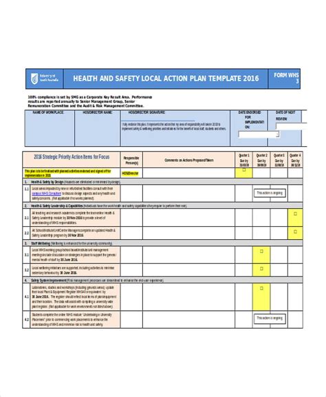 Free Action Plan Template Word Document Free Printable Templates