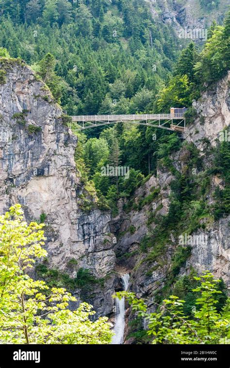 Marienbrucke Bridge Spanning The Spectacular Pollat Gorge Over A