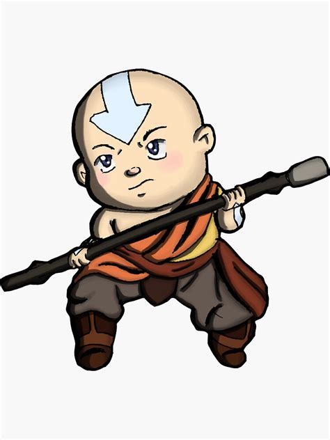 Avatar Aang Sticker For Sale By Zladdsmith Redbubble