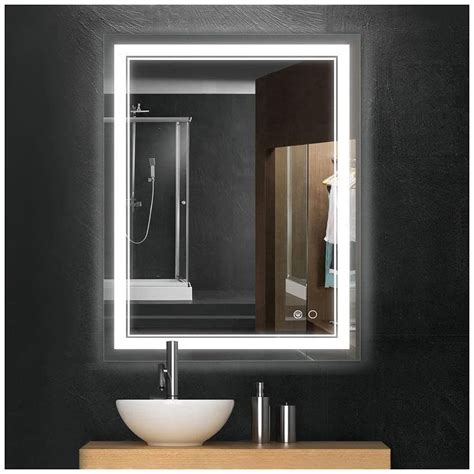 Keonjinn 36 X 28 Inch Led Mirror Bathroom Vanity Mirror Wall Mounted