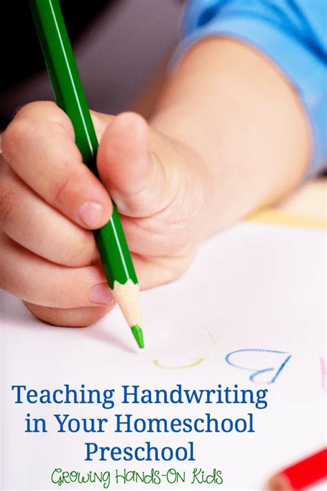 Teaching Handwriting In Your Homeschool Preschool