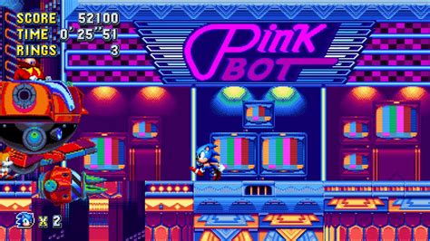 Sonic Mania Pc Death Egg Robot In Studiopolis Act 1 Youtube