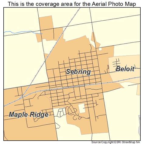 Aerial Photography Map Of Sebring Oh Ohio
