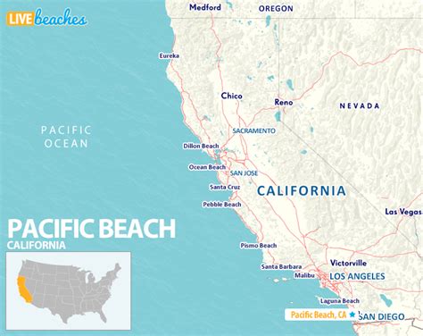Map Of Pacific Beach California Live Beaches