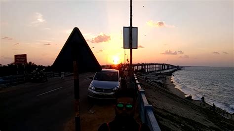 Pamban Bridge Rameshwaram Sunset Youtube