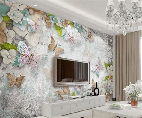 Home And Living Wall Decals And Murals 3d Stereoscopic Wallpaper Floral