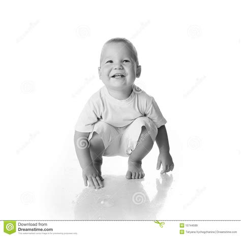 Little Boy Black And White Royalty Free Stock Images Image 15744599