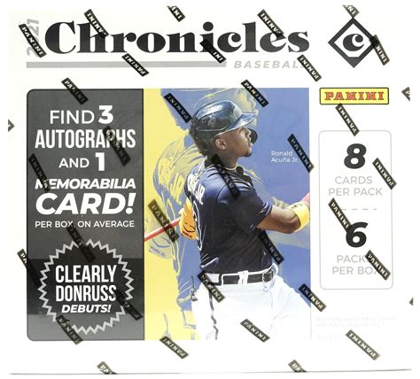2021 Panini Chronicles Baseball Hobby Box Da Card World