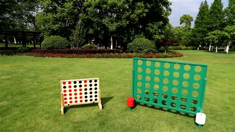 Garden Classic Intelligence Giant Size Wooden Connect 4 Outdoor Game