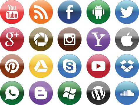 Free Round Social Media Icons