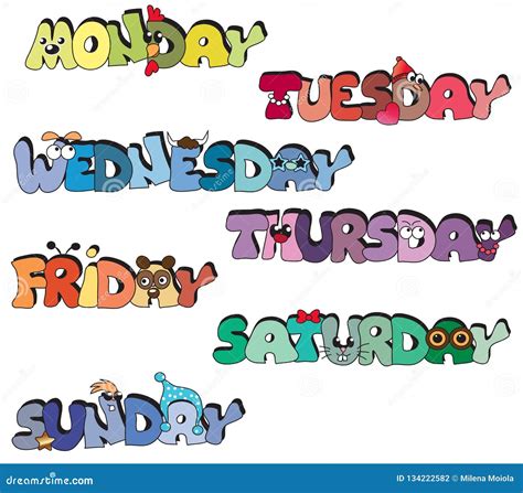 Days Of Week Stock Illustration Illustration Of School 134222582