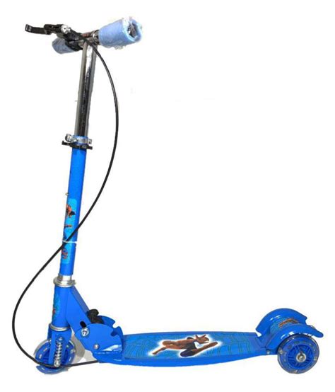 If he has never ridden a scooter before, look for a simple and straightforward design with easy controls. Stylo Kids Ride On Scooter (Leg Push) (Multi) (Spiderman ...