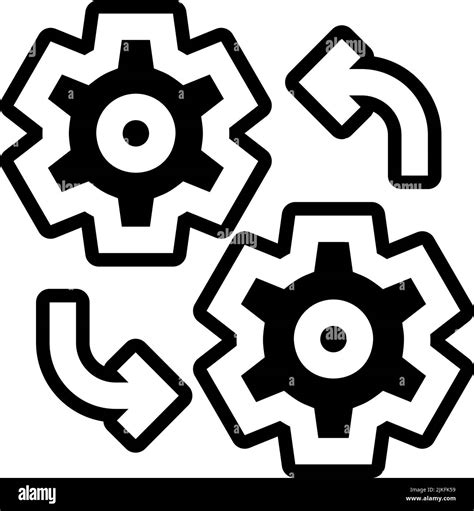 Automation Icon Black Vector Illustration Stock Vector Image And Art Alamy