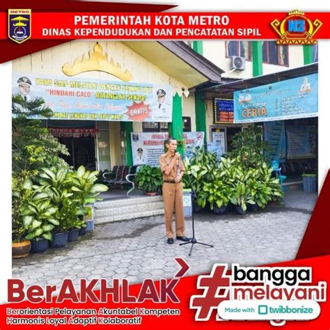 Pelaksanaan Apel Pagi Disdukcapil Kota Metro