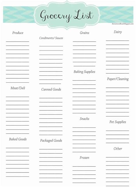 10 Of The Best Free Grocery List Templates And Budget Meal Planners