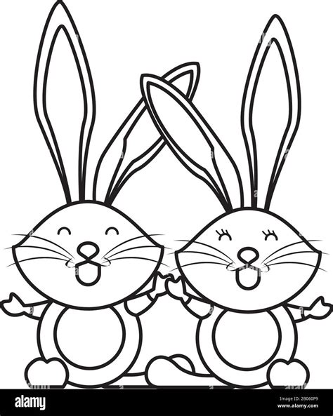 Detalle Imagen Dibujos Para Colorear De Conejos Tiernos