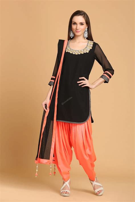 Modern Indian Girls Traditonal Attire Punjabi Patiala Salwar Suit