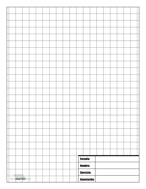 Hoja De Dibujo Técnico Con Cuadricula De 1 Centímetro Para Imprimir En