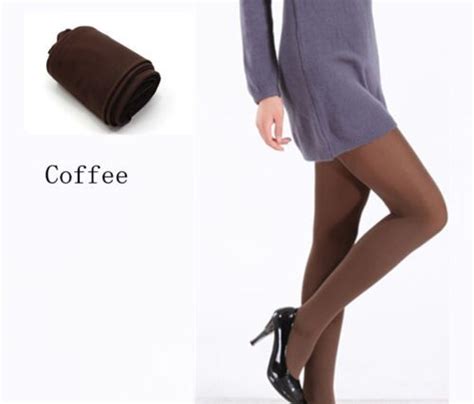 Women Sexy Opaque Tights Solid Color Pantyhose Footed Stockings Autumn