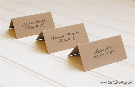 Table Tent Name Cards Printing New York