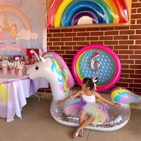 Unicorn Birthday Party Ideas Photo 3 Of 4 6th Birthday Girls Pool