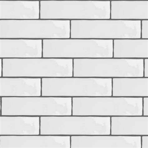Mileto Brick White Gloss Ceramic Wall Tile 75 X 300mm Pack Of 25